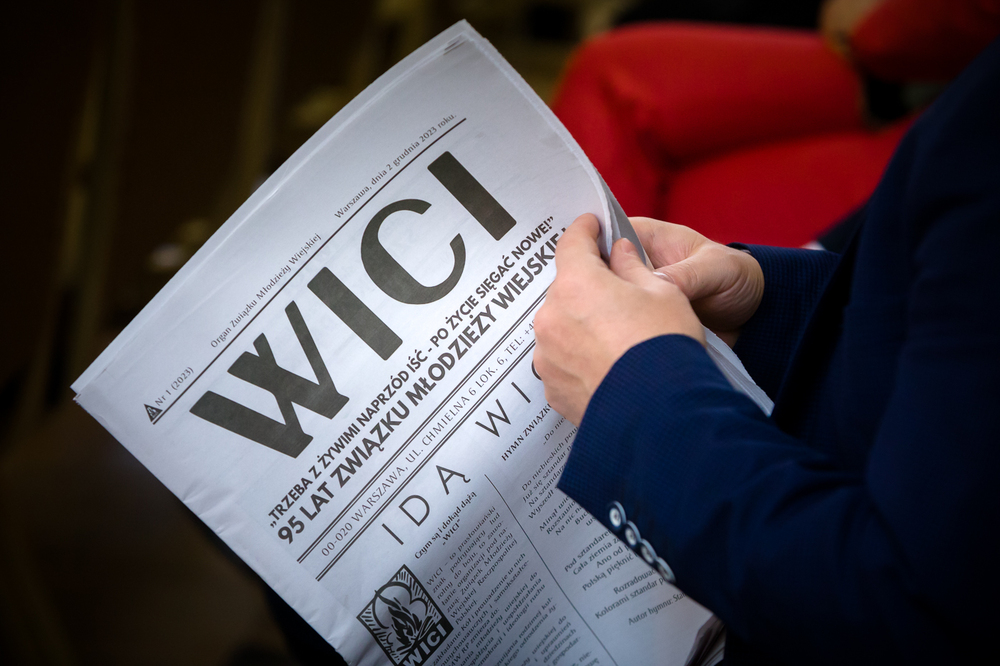 Jubileusz 95–lecia utworzenia Związku Młodzieży Wiejskiej RP „Wici” – Warszawa, 2 grudnia 2023. Fot. Sławek Kasper (IPN)