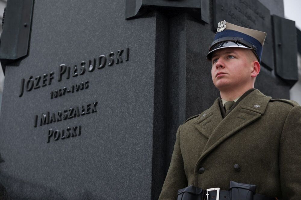 Uroczystości upamiętniające rocznicę urodzin Marszałka Piłsudskiego – Warszawa, 4 grudnia 2023. Fot. Mikołaj Bujak (IPN)