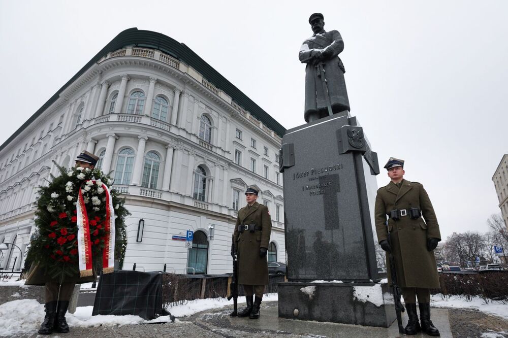 Uroczystości upamiętniające rocznicę urodzin Marszałka Piłsudskiego – Warszawa, 4 grudnia 2023. Fot. Mikołaj Bujak (IPN)