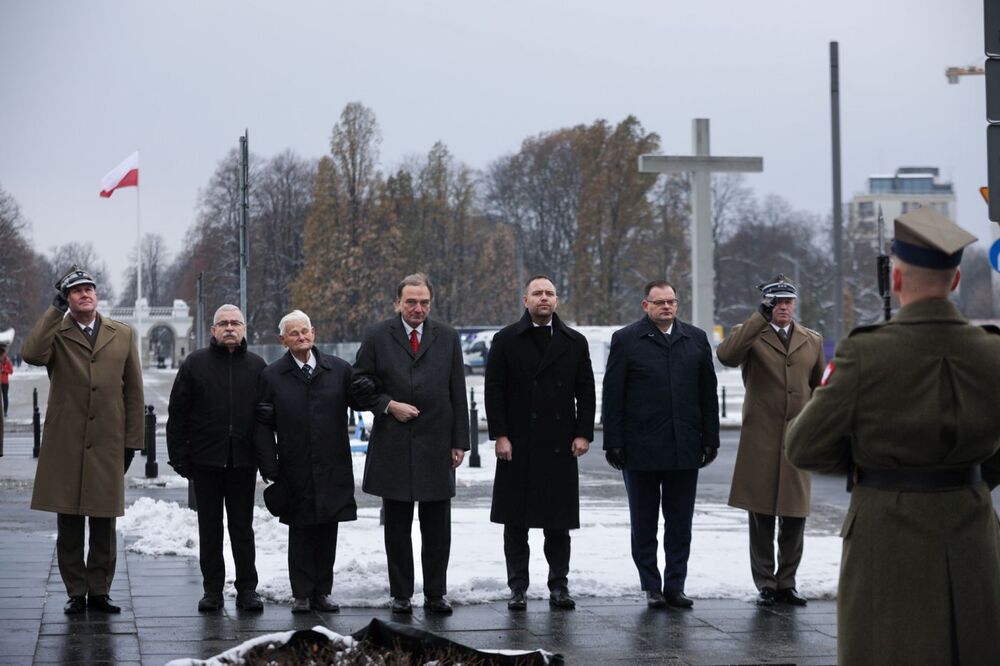 Uroczystości upamiętniające rocznicę urodzin Marszałka Piłsudskiego – Warszawa, 4 grudnia 2023. Fot. Mikołaj Bujak (IPN)