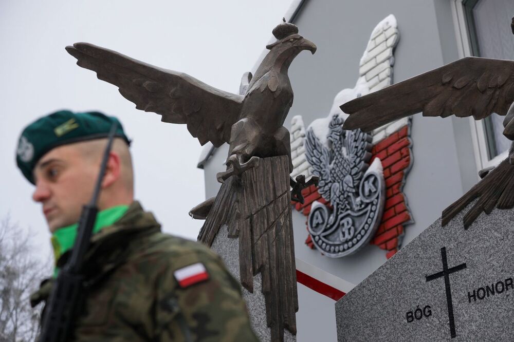 Odsłonięcie pomnika Powstania Zamojskiego – Bondyrz, 6 grudnia 2023. Fot. Mikołaj Bujak (IPN)