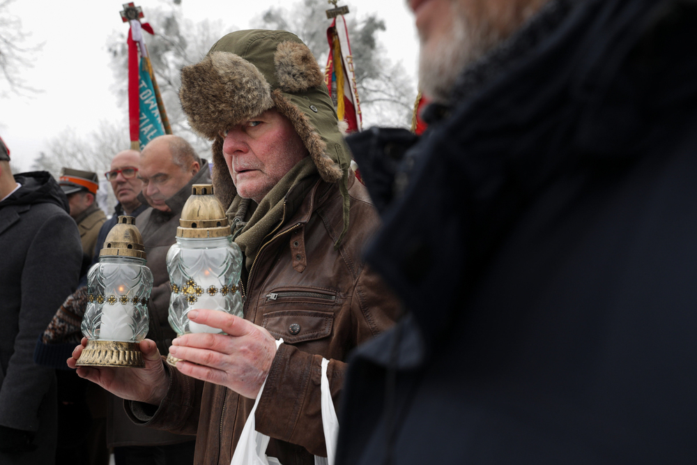 Odsłonięcie pomnika Powstania Zamojskiego – Bondyrz, 6 grudnia 2023. Fot. Mikołaj Bujak (IPN)
