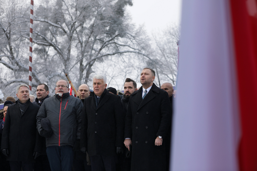 Odsłonięcie pomnika Powstania Zamojskiego – Bondyrz, 6 grudnia 2023. Fot. Mikołaj Bujak (IPN)