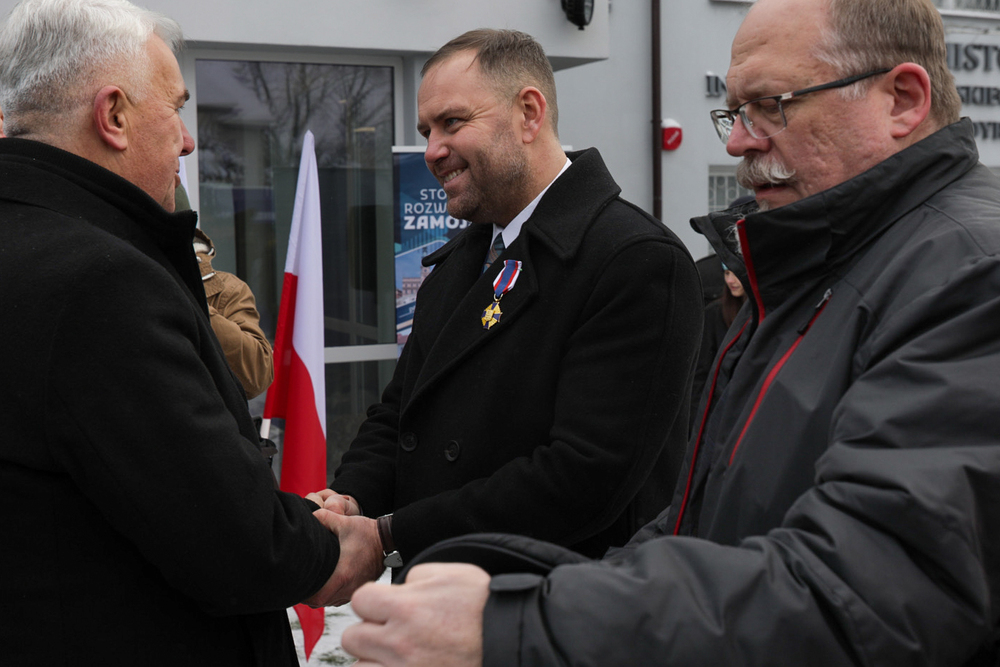 Odsłonięcie pomnika Powstania Zamojskiego – Bondyrz, 6 grudnia 2023. Fot. Mikołaj Bujak (IPN)