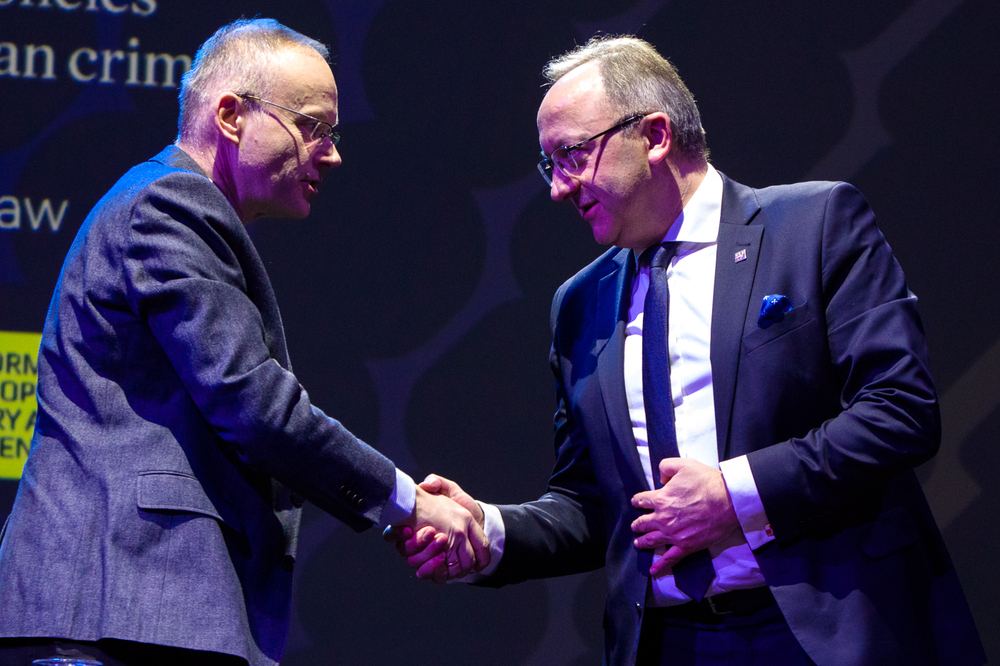 Dyskusja „Szlaki Nadziei. Odyseja Wolności” podczas zjazdu Platformy Europejskiej Pamięci i Sumienia – Warszawa, 6 grudnia 2023. Fot. Sławek Kasper (IPN)