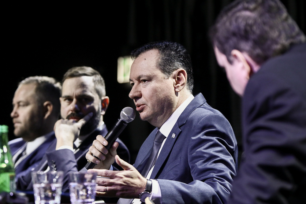 Debata „Polityka pamięci” podczas zjazdu Platformy Europejskiej Pamięci i Sumienia – Warszawa, 7 grudnia 2023. Fot. Sławek Kasper (IPN)