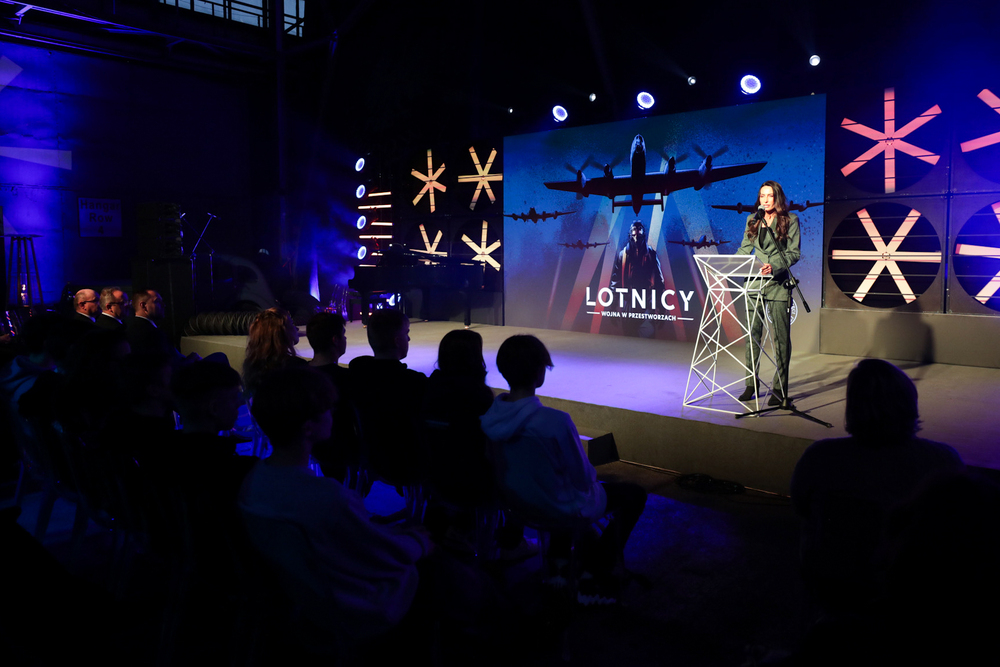 „Lotnicy – wojna w przestworzach” – kolejny autorski projekt gamingowy Instytutu Pamięci Narodowej – Warszawa, 12 grudnia 2023. Na zdj. Magdalena Hajduk, dyrektor Biura Nowych Technologii IPN. Fot. Mikołaj Bujak (IPN)