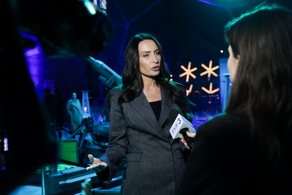 „Lotnicy – wojna w przestworzach” – kolejny autorski projekt gamingowy Instytutu Pamięci Narodowej – Warszawa, 12 grudnia 2023. Na zdj. Magdalena Hajduk, dyrektor Biura Nowych Technologii IPN. Fot. Mikołaj Bujak (IPN)