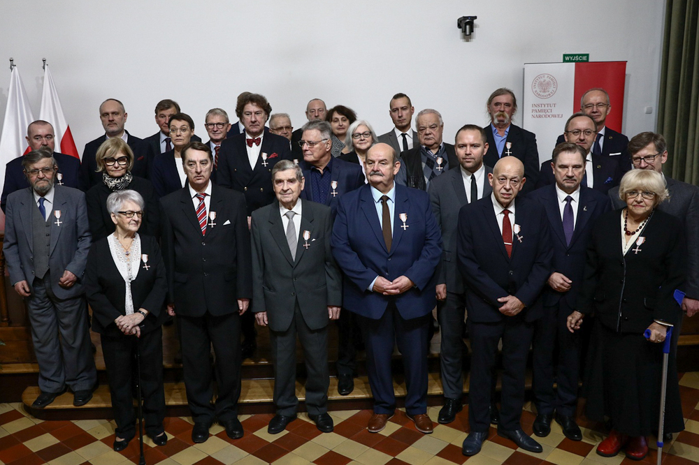 Uroczystość wręczenia Krzyży Wolności i Solidarności działaczom opozycji niepodległościowej – Warszawa, 13 grudnia 2023. Fot. Sławek Kasper (IPN)