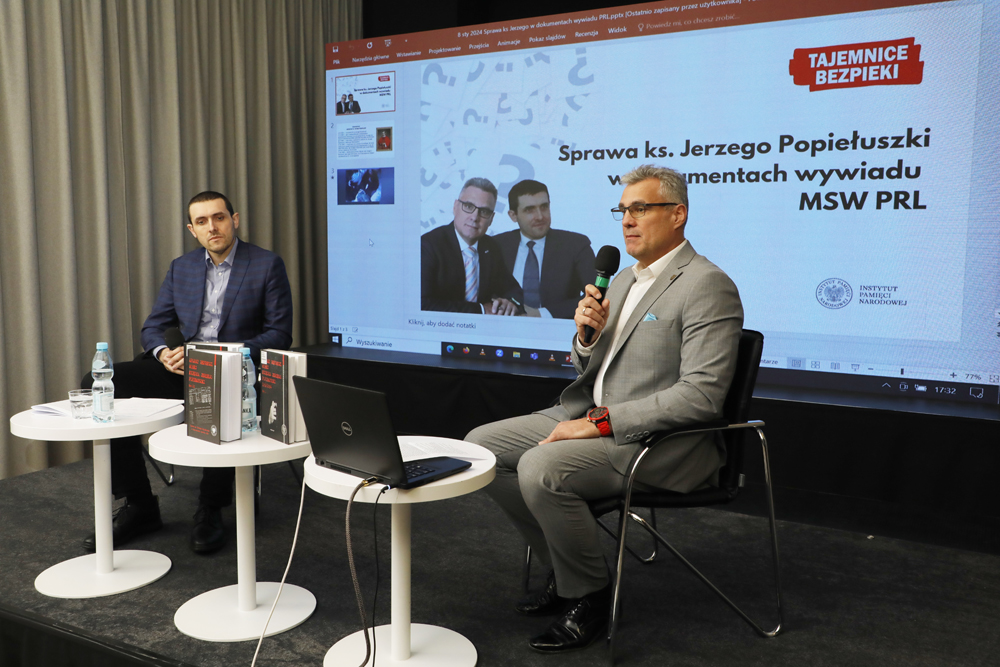Spotkanie z cyklu „Tajemnice bezpieki” – Warszawa, 8 stycznia 2024. Fot. Piotr Życieński (IPN)