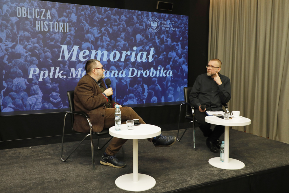 „Memoriał ppłk. Mariana Drobika” z cyklu „Oblicza historii” – Warszawa, 9 stycznia 2024. Fot. Piotr Życieński (IPN)
