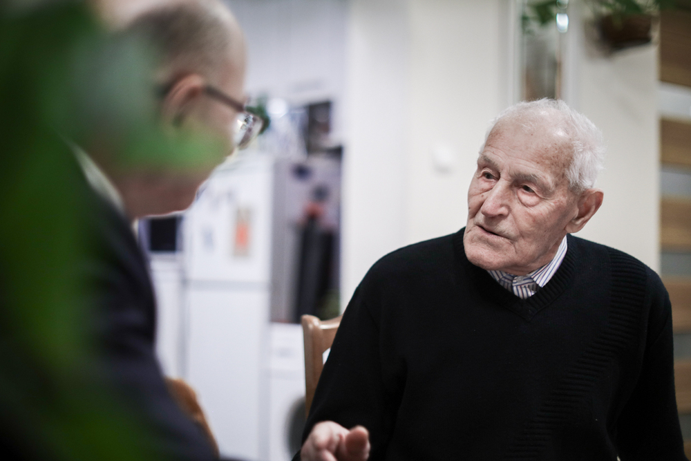 92. urodziny Eugeniusza Szylara, ratującego Żydów podczas II wojny światowej. Fot. Sławek Kasper (IPN)