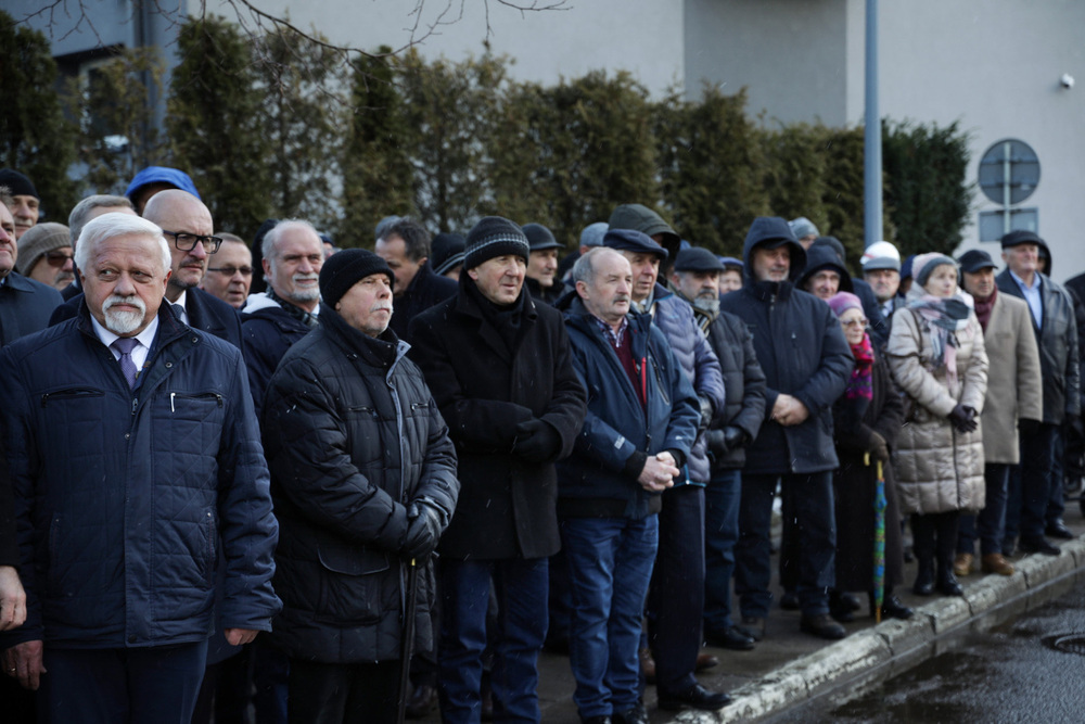 Uroczystość odsłonięcia upamiętnienia Kasy Wzajemnej Pomocy – Gdańsk, 15 stycznia 2024. Fot. Mikołaj Bujak (IPN)