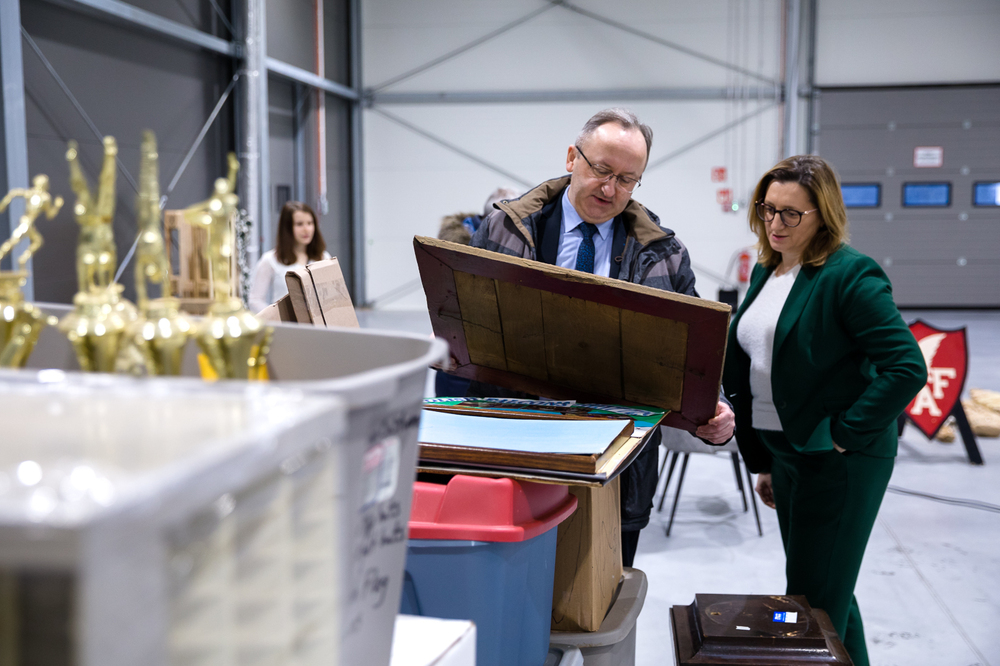 Materiały ze zbiorów Sokolstwa Polskiego w Ameryce trafiły do Archiwum IPN – briefing w siedzibie AIPN w Warszawie, 19 stycznia 2024. Fot. Sławek Kasper (IPN)