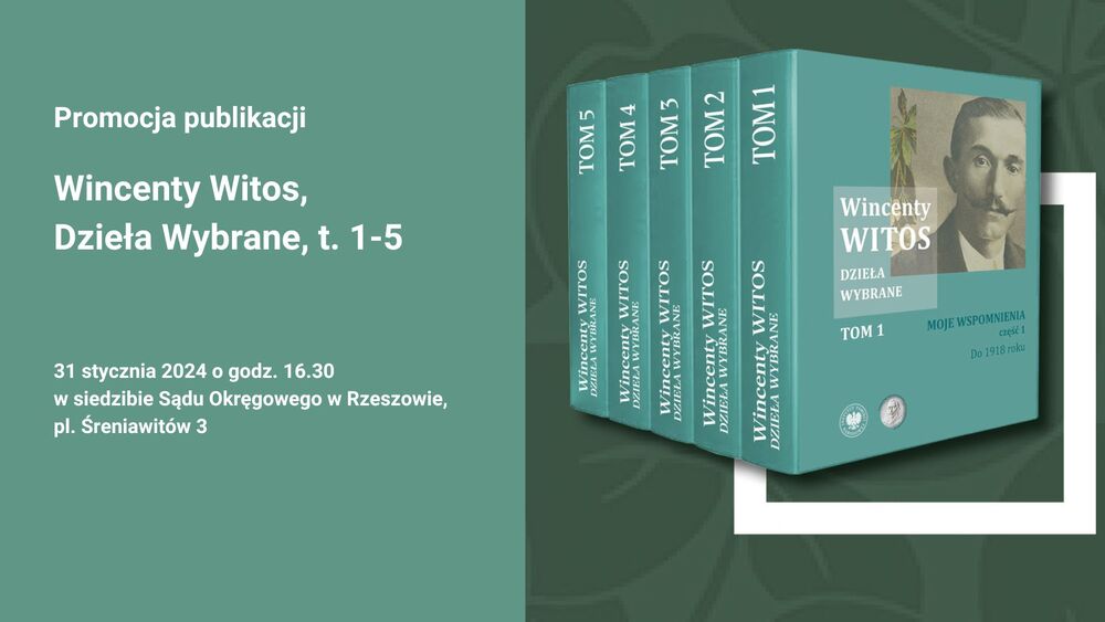 Promocja publikacji „Wincenty Witos, Dzieła wybrane, t. 1–5” – Rzeszów, 31 stycznia 2024