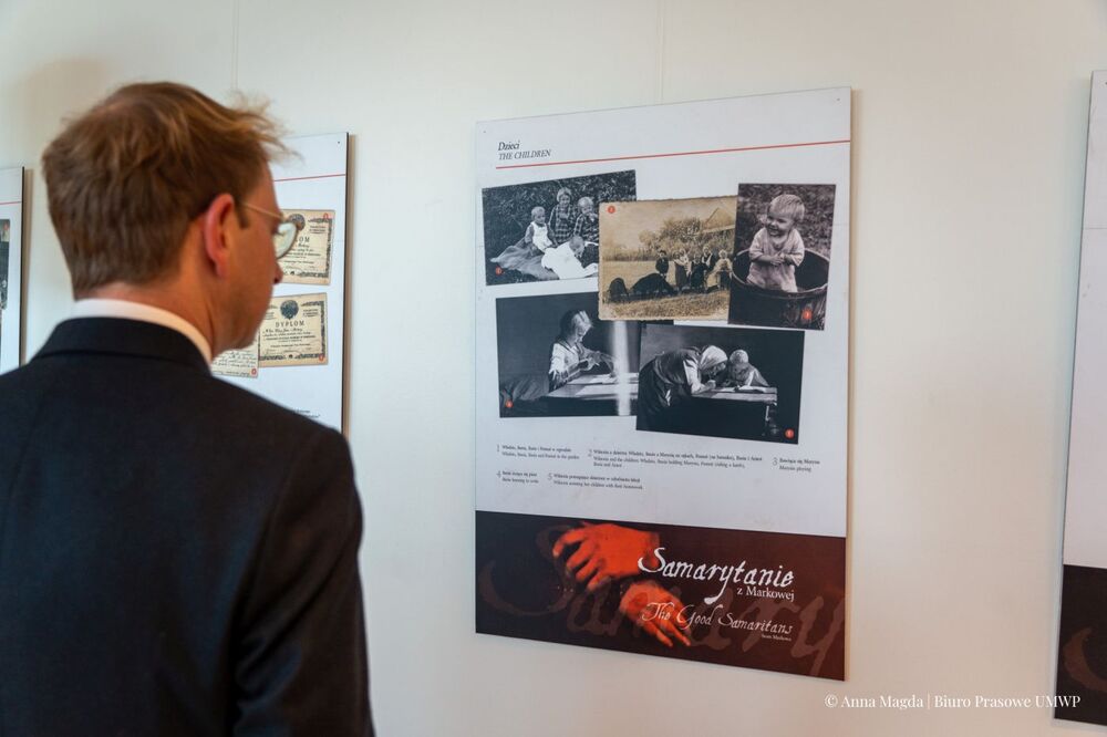 Prezentacja wystawy „Samarytanie z Markowej” w Brukseli – 30 stycznia 2024. Fot. Anna Magda