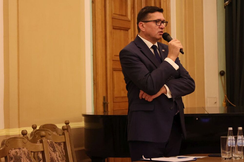 Dr hab. Dariusz Iwaneczko, dyrektor IPN Rzeszów na obchodach 150. rocznicy urodzin Wincentego Witosa – Rzeszów, 31 stycznia 2024. Fot. Katarzyna Gajda-Bator (IPN)