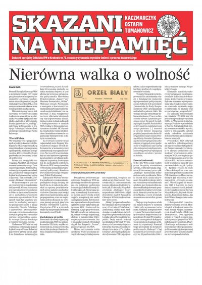 „Skazani na niepamięć” – „Dziennik Polski”, 13.10.2017