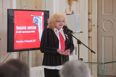 Wanda Seliwanowska podkreśliła, że w jej pracy najważniejsze są zawsze losy Polaków. Fot. Piotr Życieński (IPN)