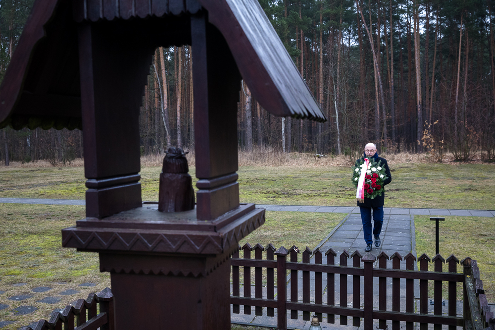 Upamiętniliśmy Macieja Rataja, marszałka Sejmu II RP – Palmiry, 19 lutego 2024 r. Na zdj. zastępca prezesa IPN dr Mateusz Szpytma. Fot. Sławek Kasper (IPN)