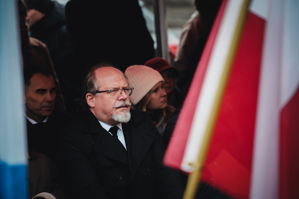 „Macewa Pamięci” – upamiętniliśmy Żydów z Żyrardowa – Żyrardów, 21 lutego 2024. Fot. Mateusz Niegowski (IPN)