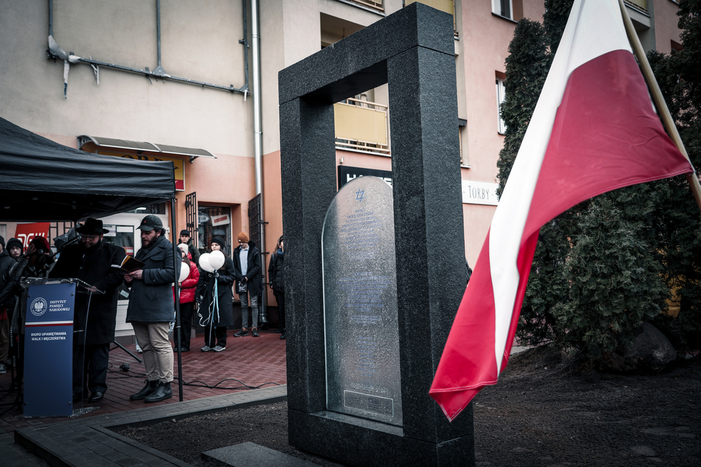 „Macewa Pamięci” – upamiętniliśmy Żydów z Żyrardowa – Żyrardów, 21 lutego 2024. Fot. Mateusz Niegowski (IPN)