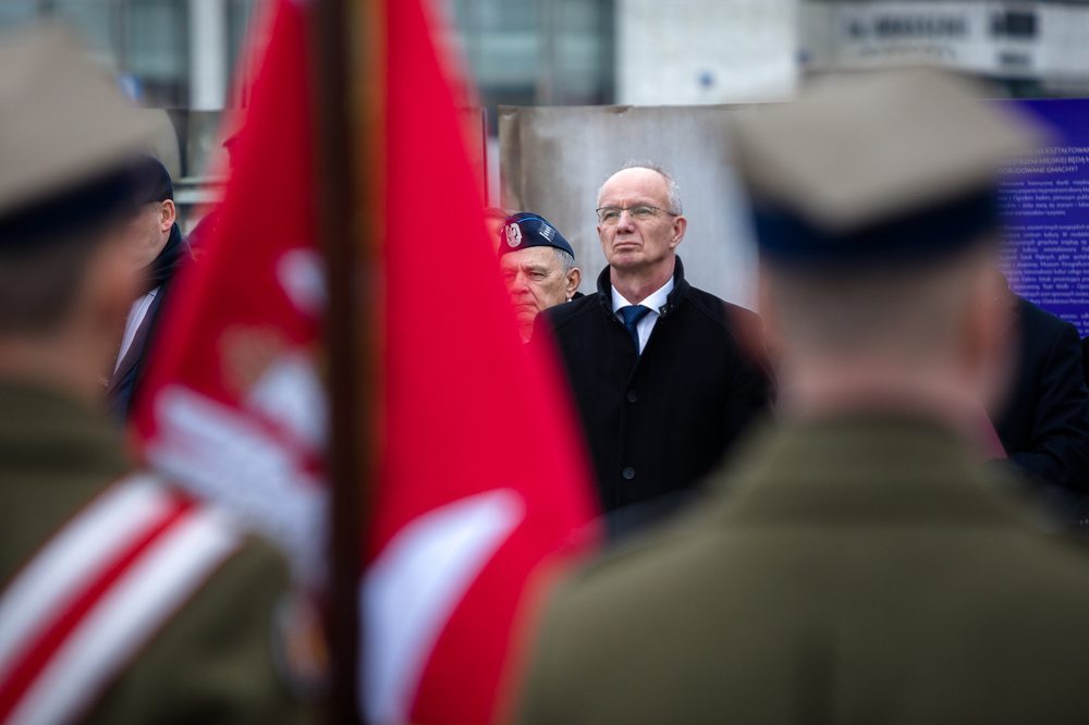 Obchody 80. rocznicy zbrodni na ludności polskiej w Hucie Pieniackiej – Warszawa, 20 lutego 2024. Na zdj. dr hab. Krzysztof Szwagrzyk, zastępca prezesa IPN. Fot. Sławek Kasper (IPN)