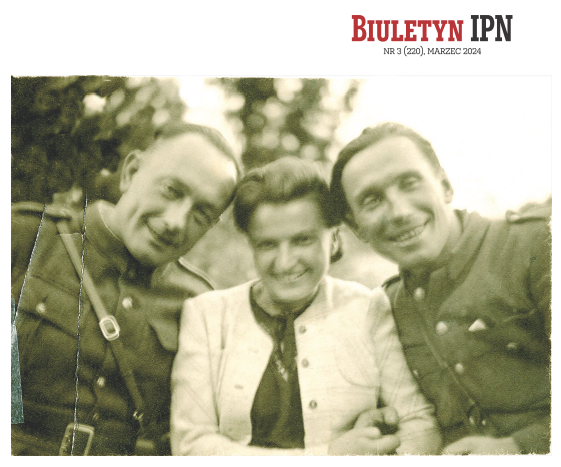 Władysław Łukasiuk „Młot” (z lewej), Maria Lewkowicz „Chętna” i Jan Zaleski „Zaja”, wrzesień 1945 r. Fot. AIPN