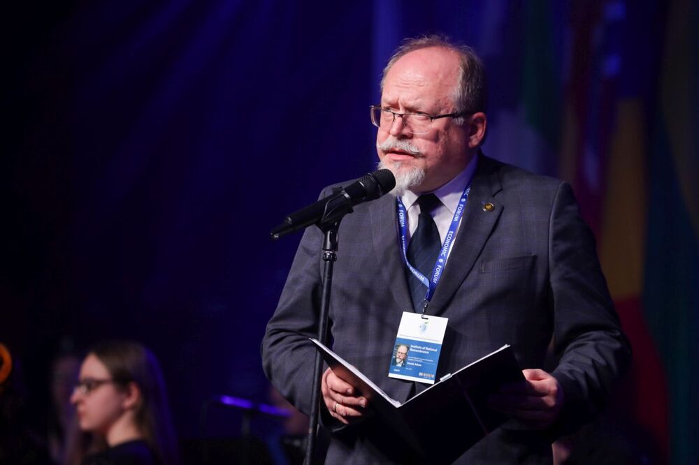 Dyrektor BUWiM IPN Adam Siwek podczas IX Europejskiego Kongresu Samorządów – Mikołajki, 5 marca 2024. Fot. Mikołaj Bujak (IPN)