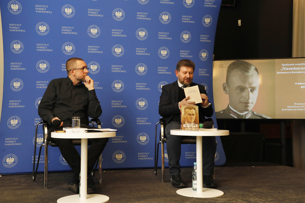 Spotkanie wokół książki „Niezniszczalny” o Rotmistrzu Pileckim, autorstwa Jarosława Wróblewskiego – Warszawa, 4 marca 2024. Fot. Piotr Życieński (IPN)