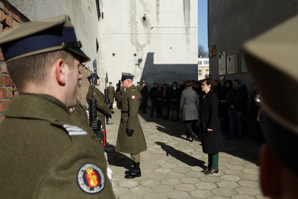 Uroczystości w Muzeum Żołnierzy Wyklętych i Więźniów Politycznych PRL w 75. rocznicę zamordowania Hieronima Dekutowskiego „Zapory” – Warszawa, 7 marca 2024. Na zdj. dyrektor Muzeum Żołnierzy Wyklętych i Więźniów Politycznych PRL Adrianna Garnik. Fot. Mikołaj Bujak (IPN)