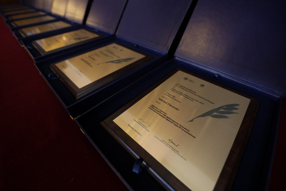 Gala wręczenia nagród w konkursie „Najlepszy Debiut Historyczny Roku w zakresie historii najnowszej” – 14 marca 2024. Fot. Mikołaj Bujak (IPN)