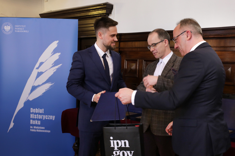 Gala wręczenia nagród w konkursie „Najlepszy Debiut Historyczny Roku w zakresie historii najnowszej” – 14 marca 2024. Fot. Mikołaj Bujak (IPN)