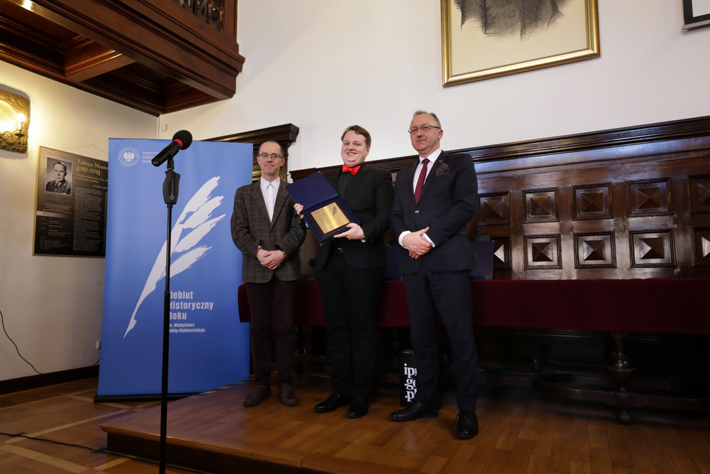 Gala wręczenia nagród w konkursie „Najlepszy Debiut Historyczny Roku w zakresie historii najnowszej” – 14 marca 2024. Fot. Mikołaj Bujak (IPN)