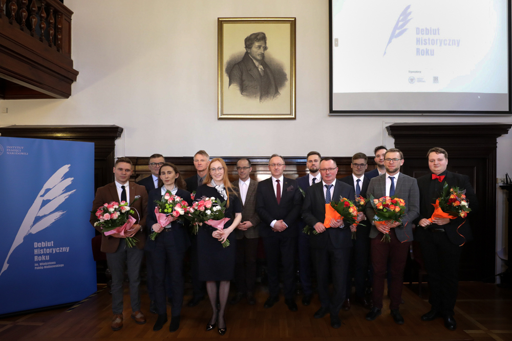 Gala wręczenia nagród w konkursie „Najlepszy Debiut Historyczny Roku w zakresie historii najnowszej” – 14 marca 2024. Fot. Mikołaj Bujak (IPN)