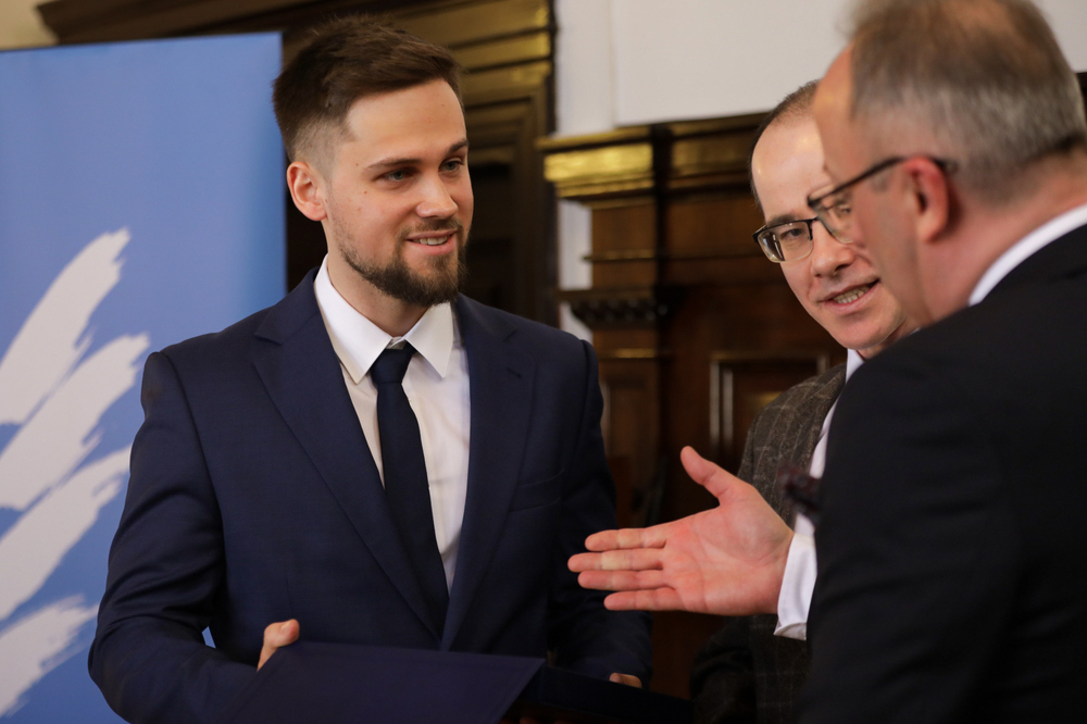 Gala wręczenia nagród w konkursie „Najlepszy Debiut Historyczny Roku w zakresie historii najnowszej” – 14 marca 2024. Fot. Mikołaj Bujak (IPN)