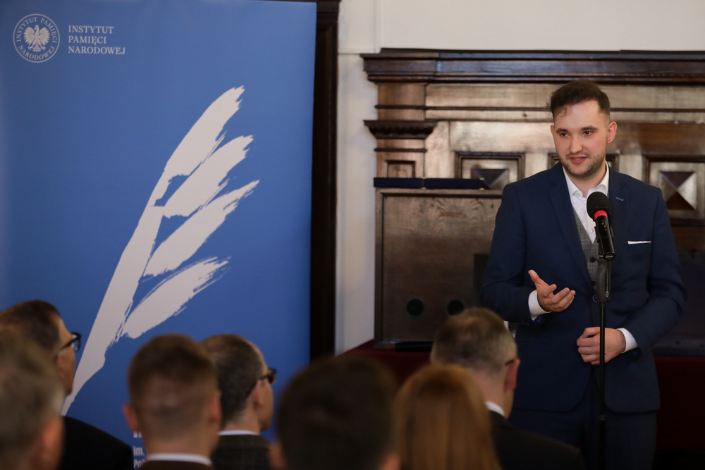 Gala wręczenia nagród w konkursie „Najlepszy Debiut Historyczny Roku w zakresie historii najnowszej” – 14 marca 2024. Fot. Mikołaj Bujak (IPN)