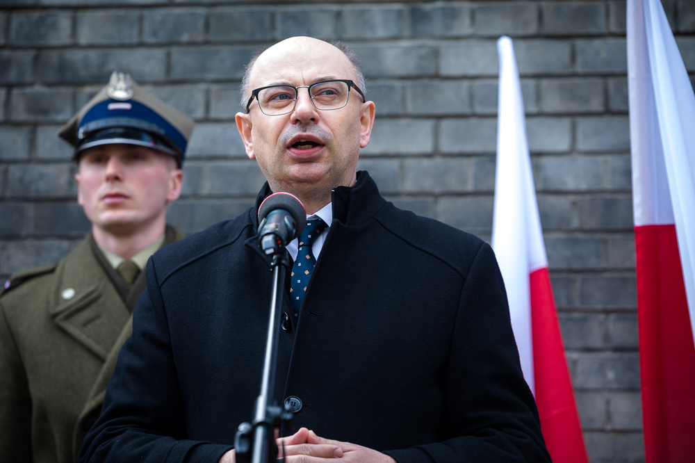 Uroczystość odsłonięcia tablicy poświęconej działalności sióstr nazaretanek – Warszawa, 16 marca 2024. Na zdj. zastępca prezesa IPN dr Mateusz Szpytma. Fot. Sławek Kasper (IPN)