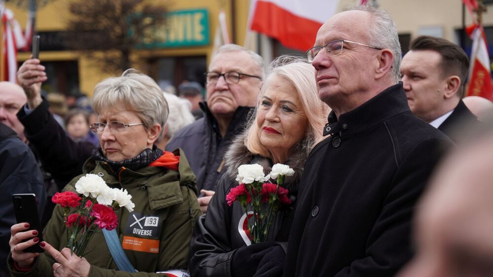 Odsłonięcie pomnika cc. mjr. Hieronima Dekutowskiego ps. „Zapora” – Bełżyce, 17 marca 2024. Fot. Szczepan Barczyk (oddział IPN w Lublinie)