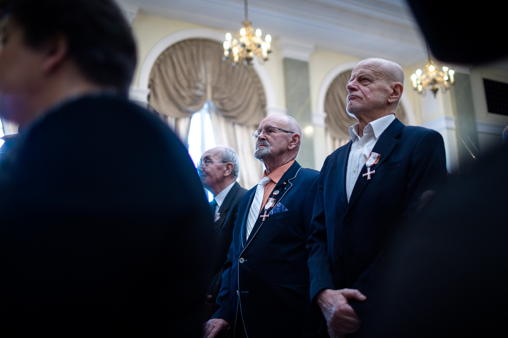 Uroczystość wręczenia Krzyży Wolności i Solidarności byłym działaczom opozycji niepodległościowej z lat 1956–1989. Fot. Sławek Kasper (IPN)