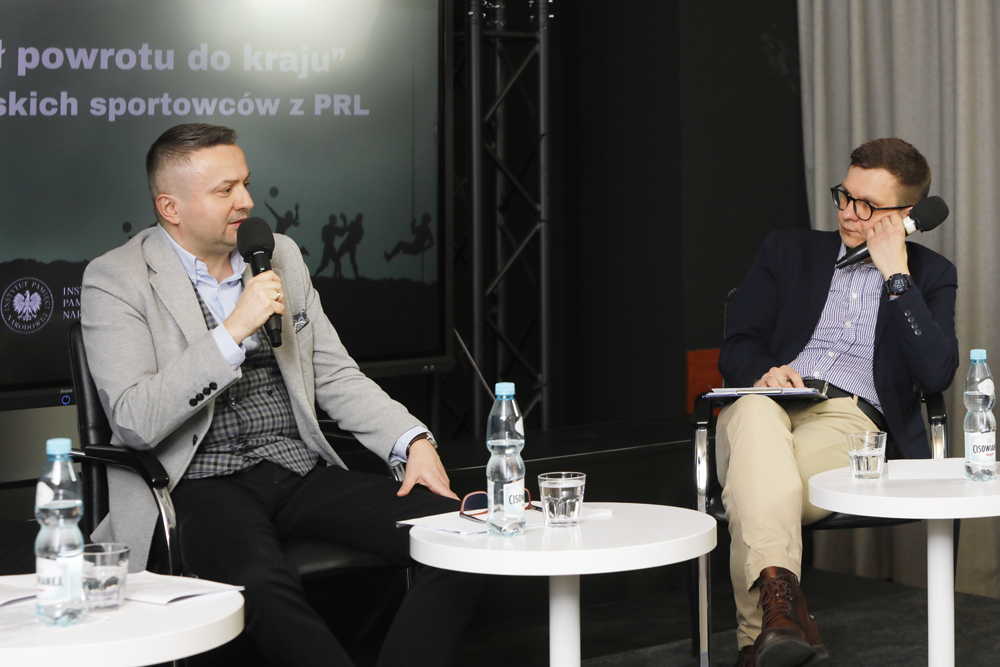 Spotkanie „Odmówił powrotu do kraju. Ucieczki polskich sportowców z PRL” z cyklu „Tytani sportu” – Warszawa, 18 marca 2024. Fot. Piotr Życieński (IPN)