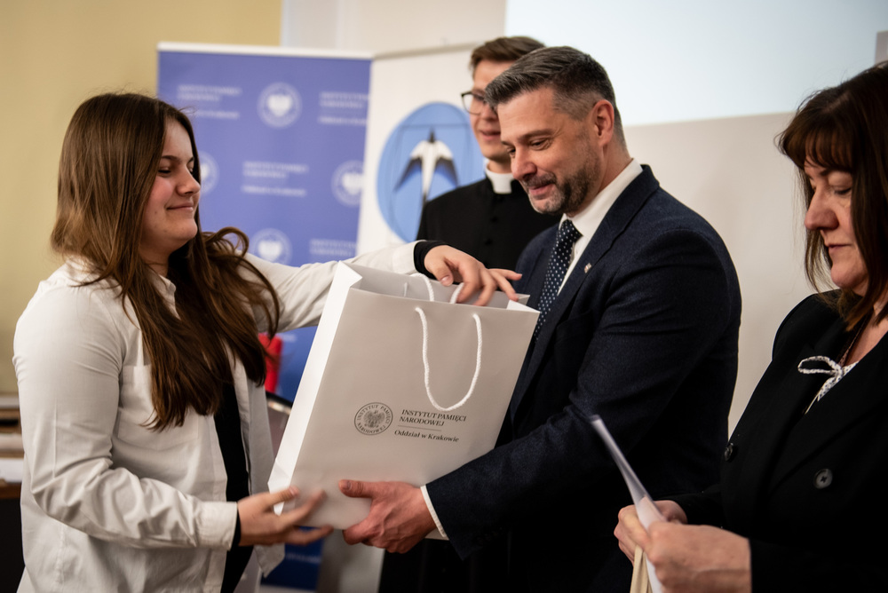 Gala finałowa małopolskiego konkursu „Młody dokumentalista” – Kraków, 20 marca 2024. Fot. Agnieszka Masłowska (IPN)