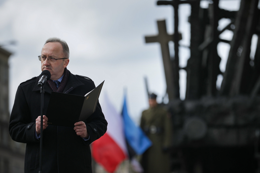 Pamiętamy o ofiarach sowieckiej deportacji – Warszawa, 25 marca 2024. Na zdj. prezes IPN dr hab. Karol Polejowski. Fot. Mikołaj Bujak (IPN)