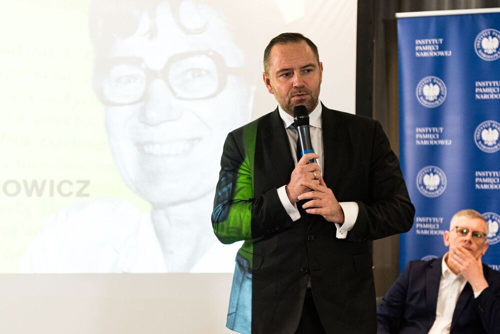 „Dziedzictwo Anny Walentynowicz” – Gdańsk, 27 marca 2024. Na zdj. prezes IPN dr Karol Nawrocki. Fot. Michał Mieczowski (IPN)