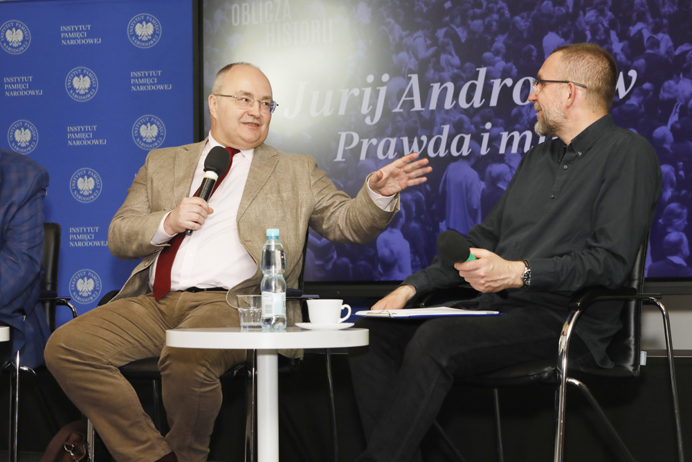 Spotkanie „Jurij Andropow. Prawda i mity” z cyklu „Oblicza historii” – Warszawa, 9 kwietnia 2024. Fot. Piotr Życieński (IPN)