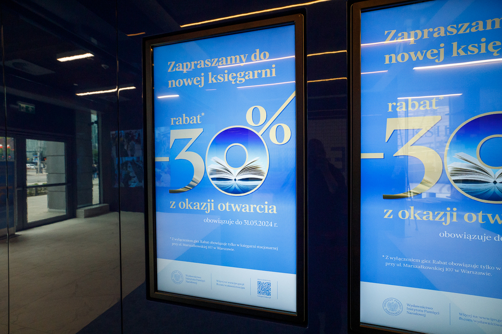 Zapraszamy do nowej księgarni Instytutu Pamięci Narodowej w Warszawie. Fot. Sławek Kasper (IPN)