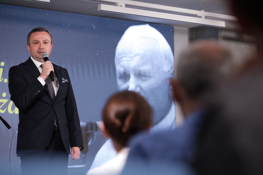 Spotkanie z George'em Weiglem – 13 maja 2024. Fot. Mikołaj Bujak (IPN)