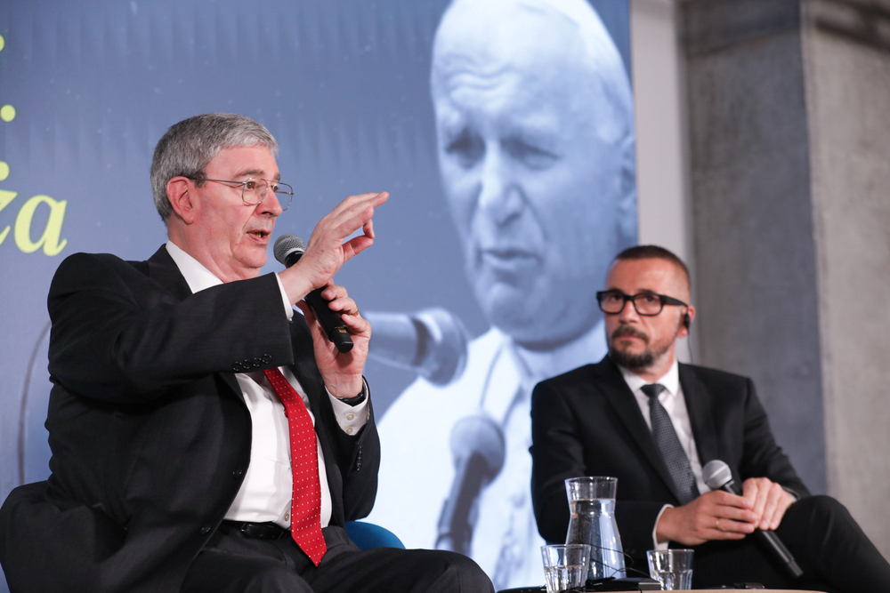 Spotkanie z George'em Weiglem – 13 maja 2024. Fot. Mikołaj Bujak (IPN)