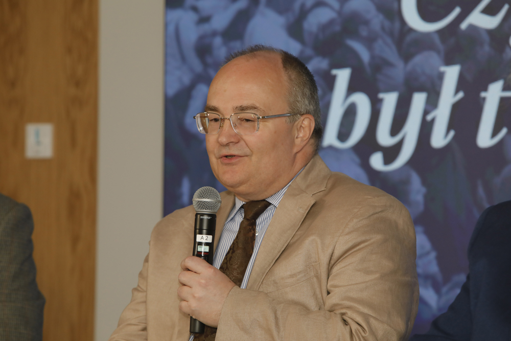 Spotkanie „Czy Jurij Andropow był twórcą pierestrojki?” z cyklu „Oblicza historii” – Warszawa, 14 maja 2024. Na zdj. dr Krzysztof Rak. Fot. Piotr Życieński (IPN)