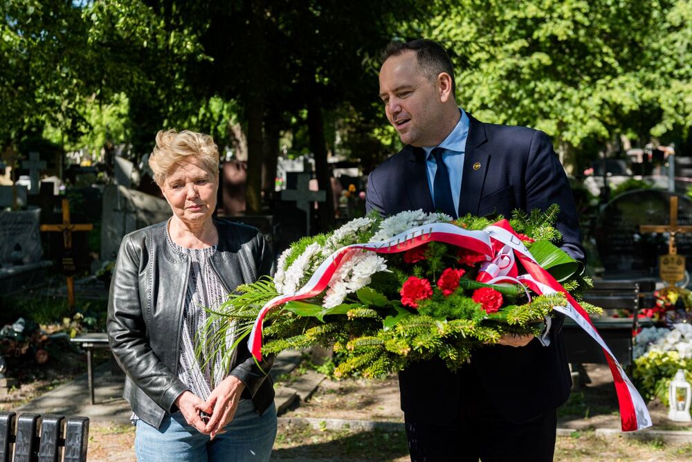 Trzecia rocznica śmierci Jerzego Wilka, działacza „Solidarności” – Elbląg, 16 maja 2024. Fot. Michał Mieczkowski (IPN)